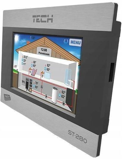 Tech Eu-280 Room Thermostat Rs Communication Black