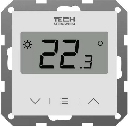 Tech Tech Wireless Room Thermostat Air Humidity Measurement F-8z 55 Mm Frame Systems White Stf-8zwh