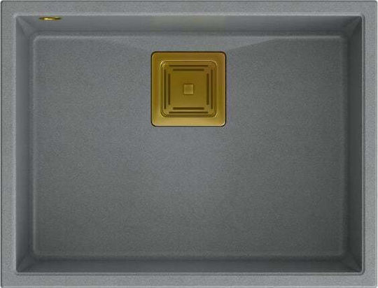 Quadron Drop-In Sink Synthetic Granite W55xD42cm Silver