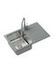 Steiner Michael 111 Drop-In Chiuvetă din Granit Sintetic cu robinet L78xW48cm Gri