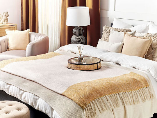 Beliani Πολυθρόνας Π130xΜ170cm Beige And Orange