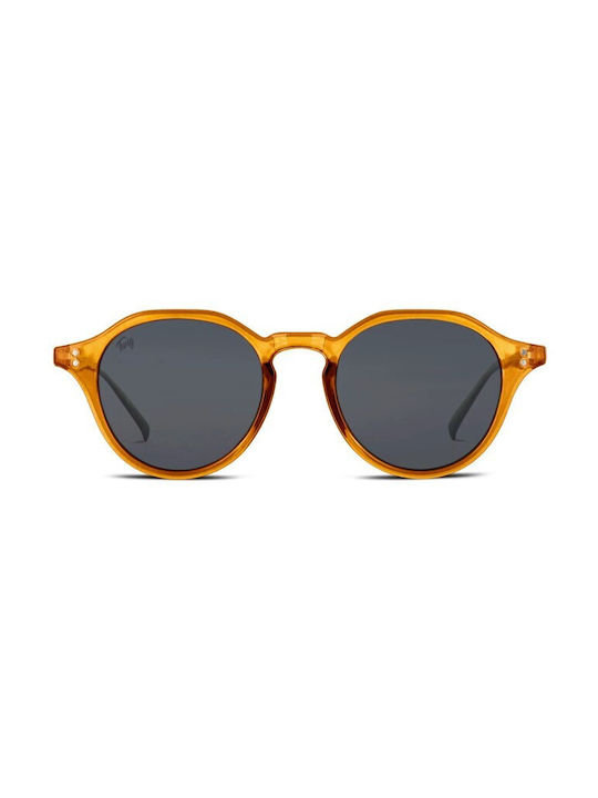 Twig Langevin Sunglasses with Orange Plastic Frame and Gray Lens LAS04