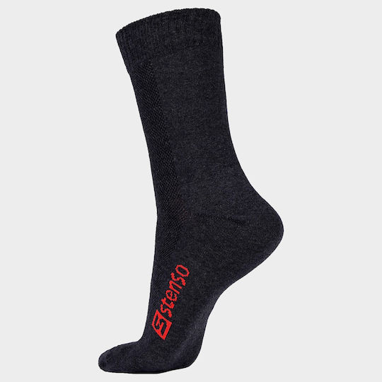 Stenso Lang Jagdsocken Baumwolle in Schwarz Farbe