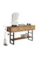 Viana Κονσόλα Ξύλινη Atlantic Pine/μαύρο Μ139xΠ43xΥ76εκ.