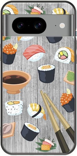 Black Silicone Sushi Love Google Pixel 8a 5g Case
