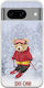 Xmas Bear Ski on Google Pixel 8a 5g Flexible Tpu Transparent Silicone