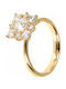 Bronzallure Damen Ring mit Zirkonia Vergoldet
