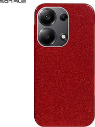 Sonique Shiny Back Cover Silicone / Plastic Red...
