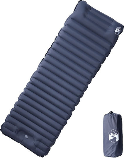 vidaXL Self-Inflating Semi-double Camping Sleeping Mat 190x68cm Thickness 10cm Gray