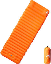 vidaXL Camping Schlafmatte Selbstaufblasend Halb doppelt Orange vidaXL Camping Schlafmatte Selbstaufblasend Halb doppelt Orange