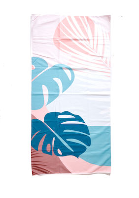 Beach Towel Large Leaves 70cm-140cm Multicolor