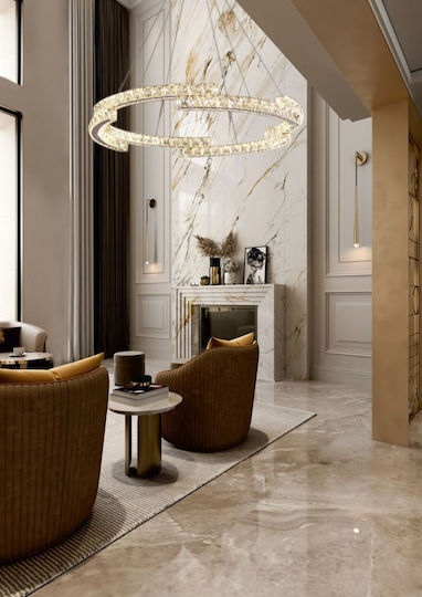 Lightex LED Κρεμαστό Φωτιστικό Ασημί