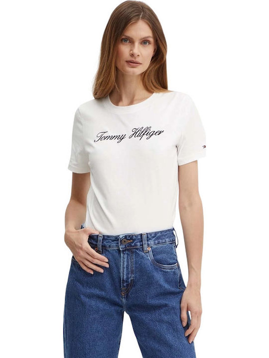 Tommy Hilfiger Script Women's T-shirt White