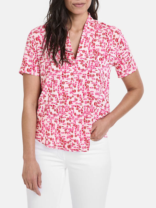 Gerry Weber Damen Bluse Kurzärmelig Pink