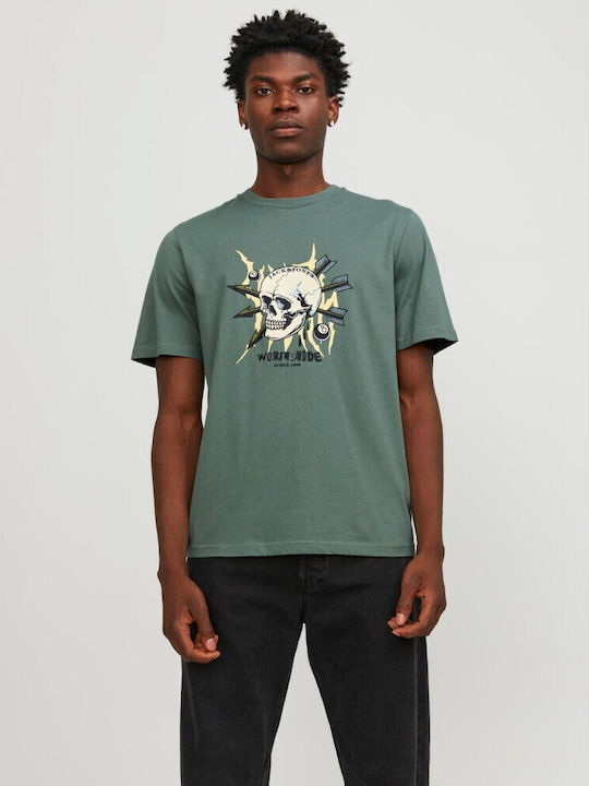 Jack & Jones T-shirt Bărbătesc cu Mânecă Scurtă Green