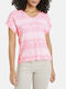 Gerry Weber Damen T-shirt mit V-Ausschnitt Gestreift Mehrfarbig