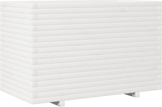 vidaXL Ζαρντινιέρα Ξύλινη Λευκή 110x60x72εκ.
