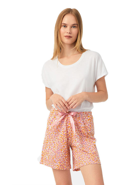 Minerva Sommer Damen Pyjama-Shorts Colorful