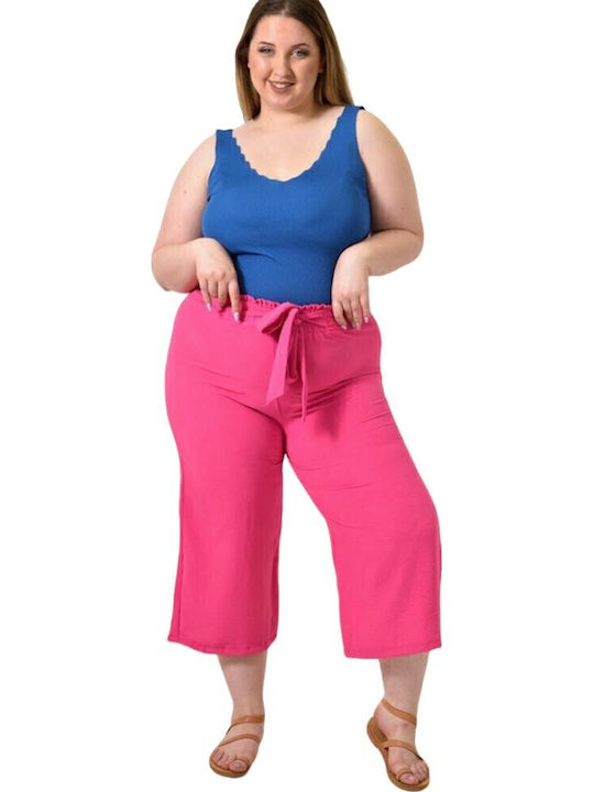 Women's Culottes with Elastic Fuchsia