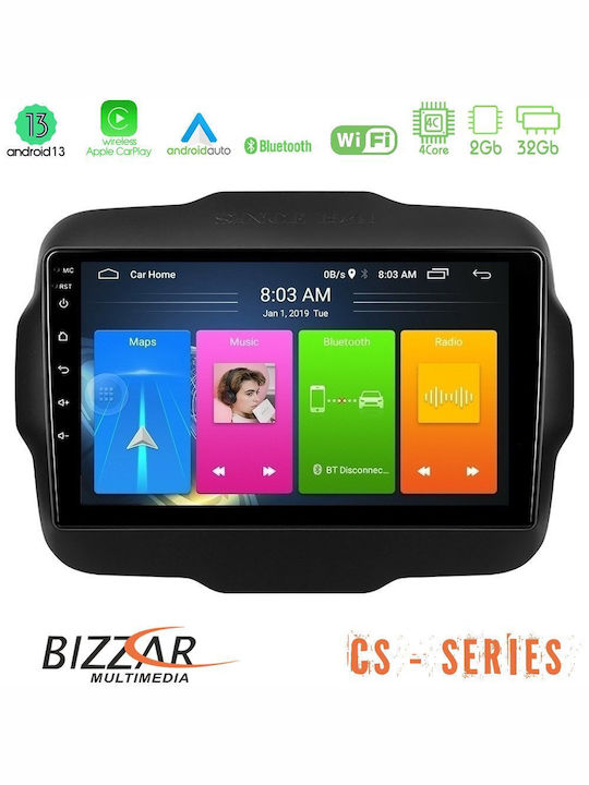 Bizzar Auto-Audiosystem 2DIN (Bluetooth/USB/WiFi/GPS/Apple-Carplay/Android-Auto) mit Touchscreen 9"