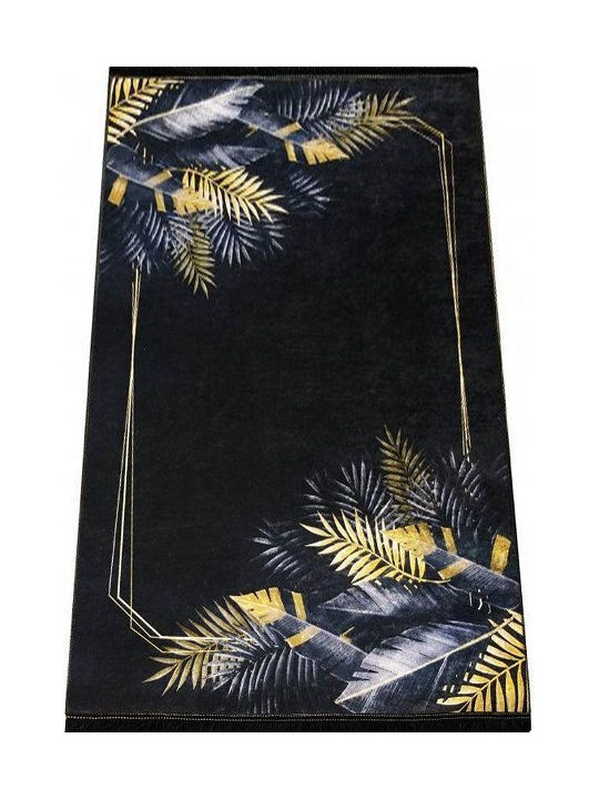 Rug Rectangular Black&gold 01