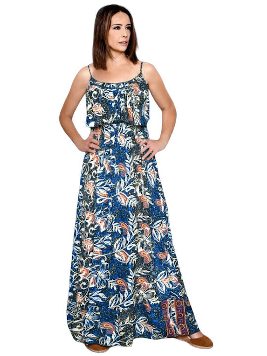 Mdl Sommer Maxi Kleid mit Rüschen Floral