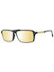 adidas Men's Sunglasses with Black Plastic Frame and Yellow Lens SP0049 02G