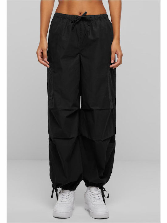 Parashute Women's Fabric Cargo Trousers Black