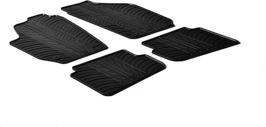 Auto Gs Σετ Μπροστινά και Πίσω Πατάκια 4τμχ για Skoda Fabia 2002+ Μαύρα