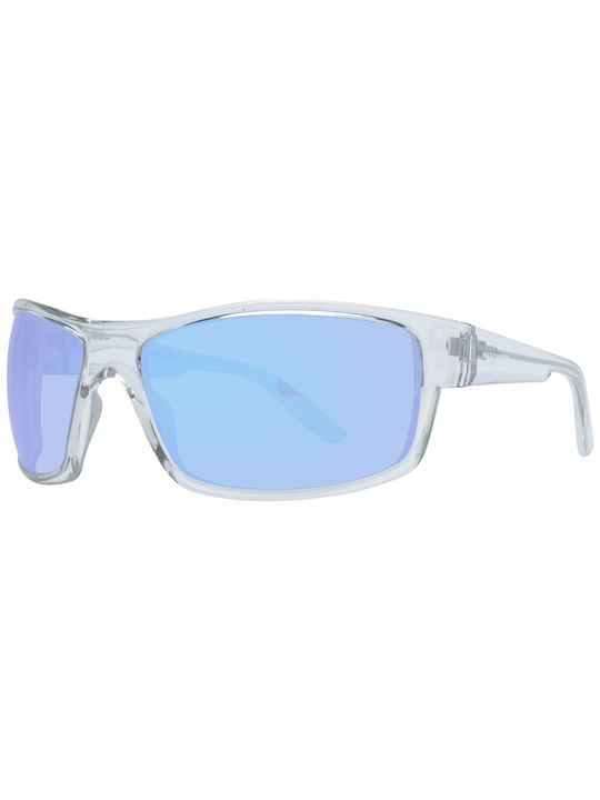 Skechers Sunglasses with Transparent Plastic Frame and Light Blue Lens SE6116 26X