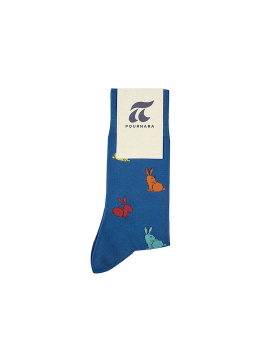 Pournara Men's Socks Light Blue