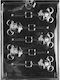 Plastic Lollipop Baking Pan Mickey Mouse Mold 5.08x5.08x5.08cm