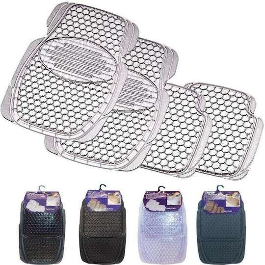 Autoline Satz Vorder- und Hintermatten Universal 4Stück aus Gummi Transparent
