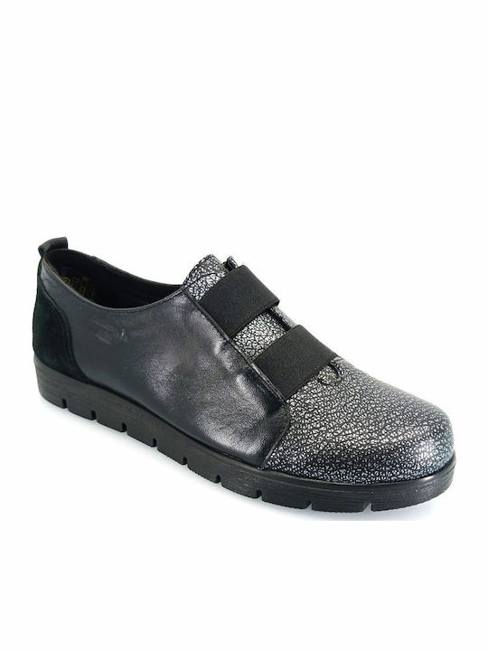 Boxer Anatomische Damen Slip-Ons Leder Grau