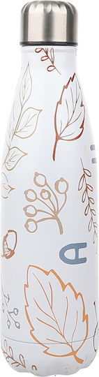 Tpster Flasche Thermosflasche Rostfreier Stahl 500ml WHITE