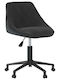 Office Desk Stool with Backrest Black 46x44x67cm