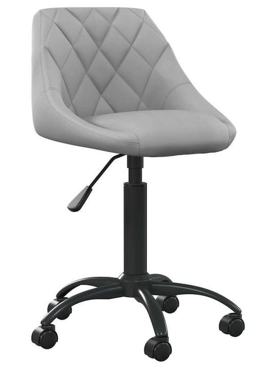 Office Desk Stool with Backrest Gray 44x46x67cm