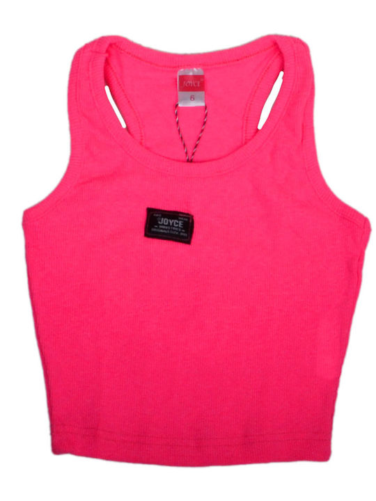 Joyce Kids' Crop Top Sleeveless Fuchsia