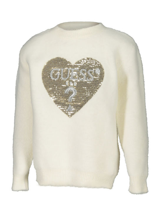 Guess Kids Pullover Long Sleeve White