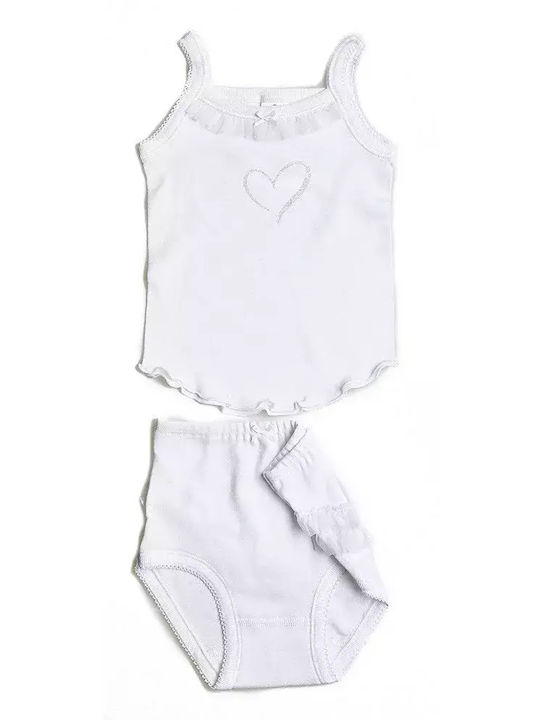 Nuova Vita Kids Briefs and Tank Top Set White