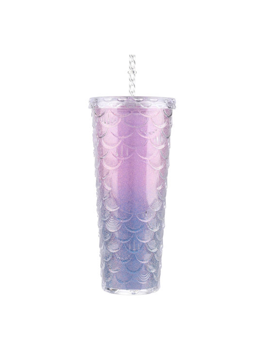 Tpster Glass Water made of Plastic Fuchsia with...