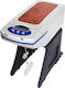 Autoline Car Armrest Universal with Blue Neon LIght Silver