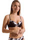 Lisca Padded Underwire Bikini Bra with Adjustable Straps Black