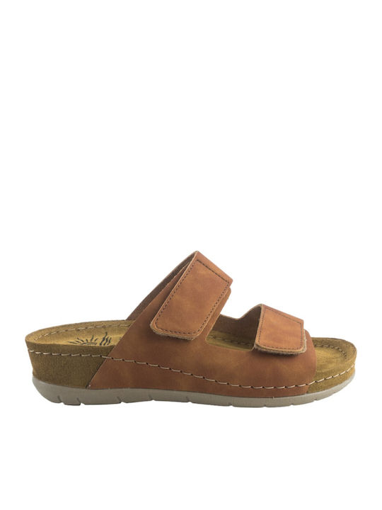 Altea Women's Flat Sandals in Tabac Brown Color