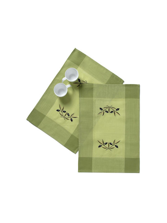Silk Fashion Σουπλά Πράσινο 50x35cm 12τμχ