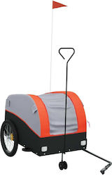 Vidaxl Bicycle Trailer Black Orange 45 Kg Iron
