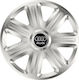 Versaco Auto Radkappen Set mit Marke Auto 4Stück 15" Silber/Silber