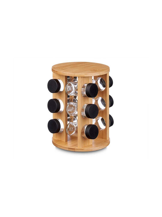 Plastona Bamboo Tabletop Spice Rack with Stand