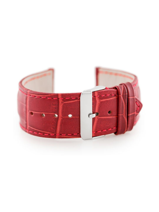 Pacific Leather Strap Red 24mm