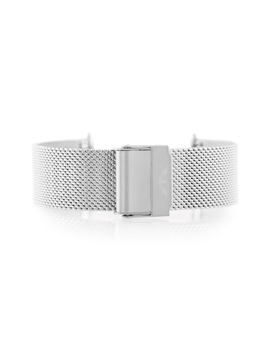 Bisset Μεταλλικό Μπρασελέ Ασημί 12mm